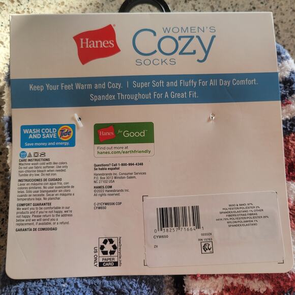 Hanes Womens Cozy Fuzzy No Show Super Soft Slipper Socks MultiColor✨️6pr✨️NEW - Picture 5 of 8